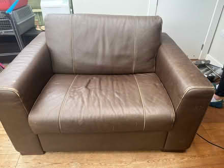 Photo of free Leather 1.5 Seater Sofa (Finchley N3) #2