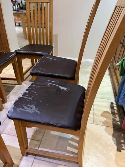 Photo of free 6 oak dining room Chairs (TN13 Sevenoaks) #3