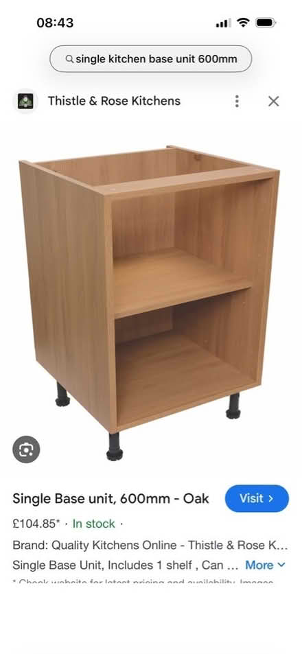 Photo of single kitchen unit and or tall oven housing (Garforth LS25) #1