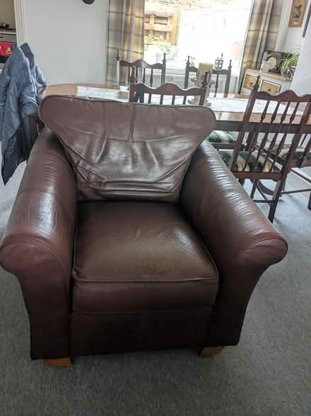 Photo of free Brown leather chair (Adlington PR6) #2