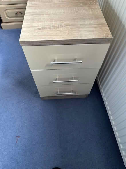 Photo of free Bedside table 3 drawers (Canvey ss8) #2