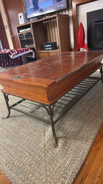 Photo of free Wood and metal coffee table (5 miles east of Gresham) #1