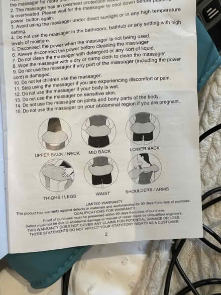 Photo of free Invospa electric shiatsu massager (London SE13) #3