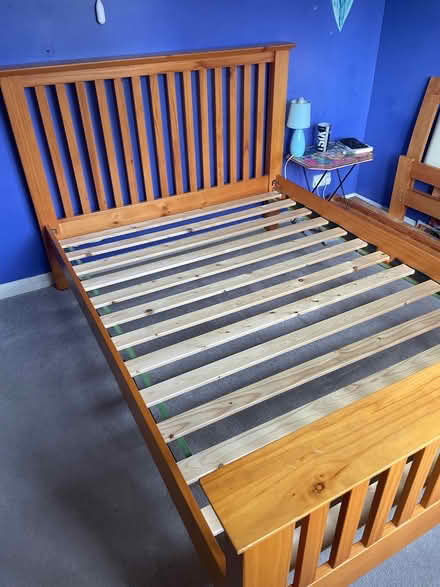 Photo of free Wooden double bed frame (Borough Green) #3
