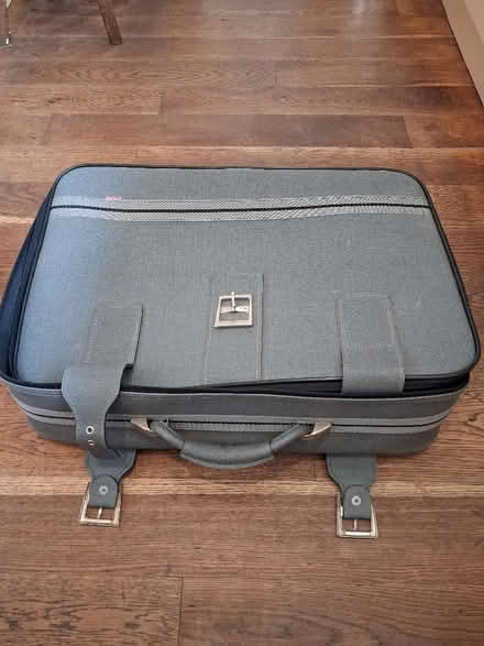 Photo of free Vintage vinyl grey suitcase (Bethel LL55) #1