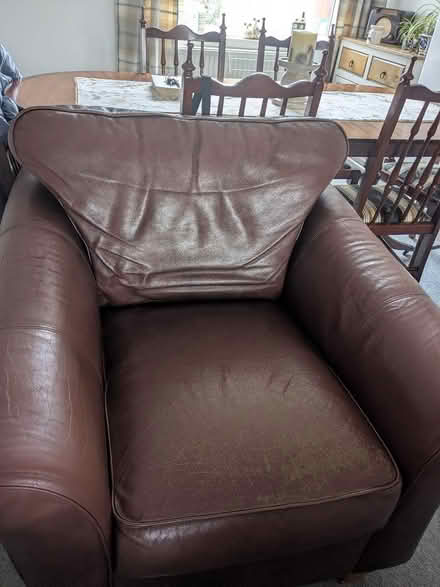 Photo of free Brown leather chair (Adlington PR6) #1