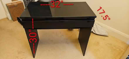 Photo of free Black high gloss desk/make up table (Halton LA2) #2