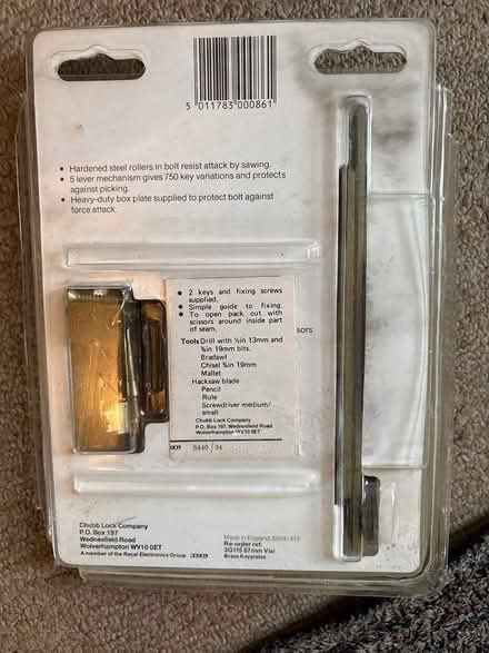 Photo of free Old Chubb 5 lever mortise deadlock (Solihull B91) #2