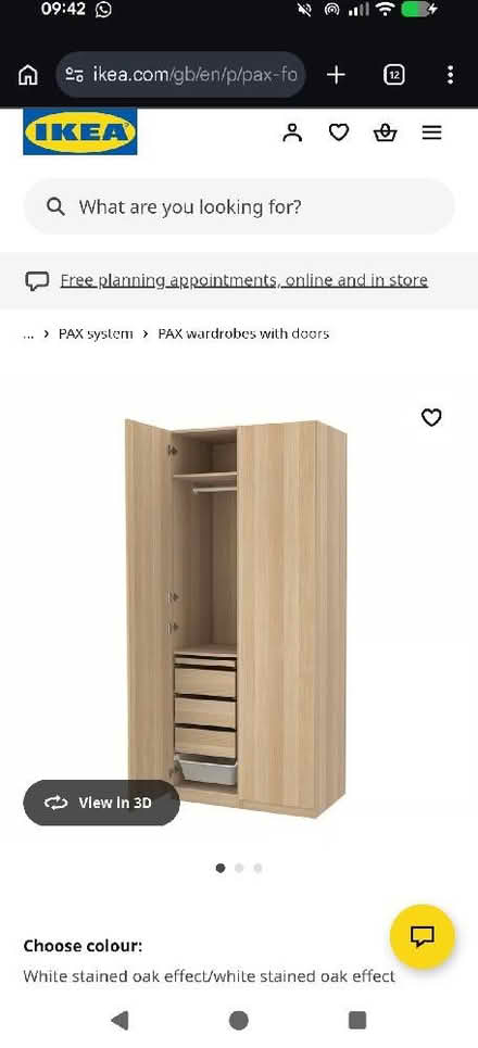 Photo of free Oak effect IKEA pax wardrobe (Bernards Heath AL1) #1
