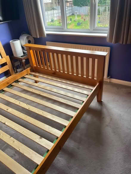 Photo of free Wooden double bed frame (Borough Green) #2