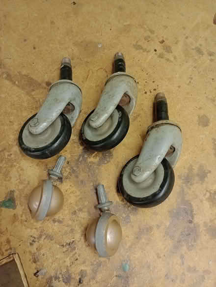 Photo of free 5 castors / furniture wheels (Gunton NR32) #1