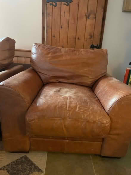 Photo of free Two large leather armchairs (Doddington ME9) #3