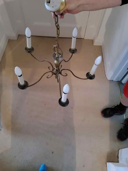 Photo of free Antiqued Brass 5 arm light fitting (Bexhill on Sea) #3