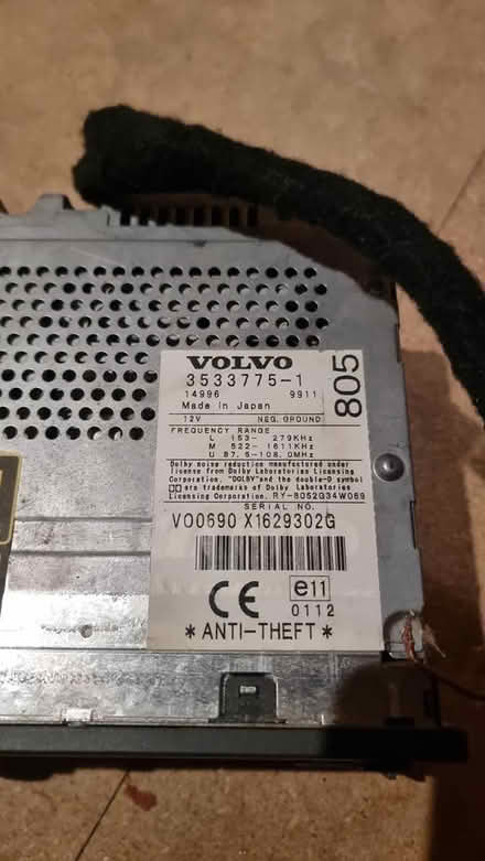 Photo of free Volvo SC805 CD - Radio - Cassette (Uckfield, Ringles Cross TN22) #3