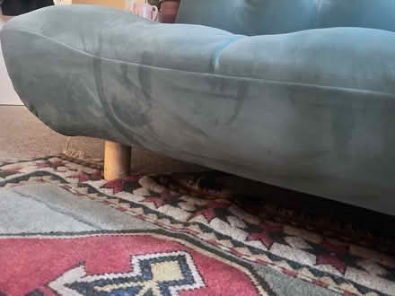 Photo of free Blue velvet sofa bed (Hove) #3