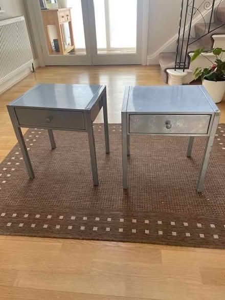 Photo of free Grey metal bedside tables (Hendon NW4) #1