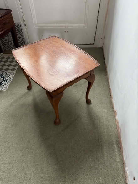 Photo of free Red Wood Side Table (Woodside SE25) #1