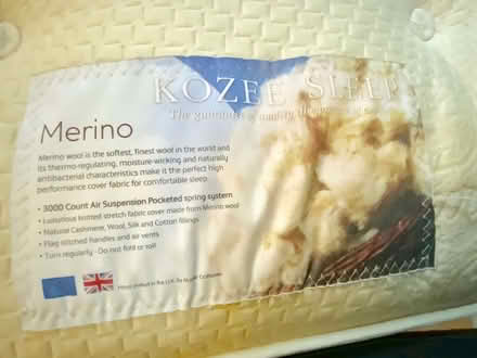 Photo of free Merino wool Kingsize mattress (Manafon SY16) #2