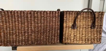 Photo of free 2 brown wicker storage boxes (Caton LA2) #2
