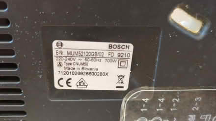 Photo of free Bosch stand mixer (Kendal LA9) #2