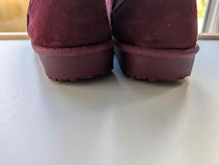 Photo of free Burgundy red faux suede boots 36/37 (Grangeway area NN10) #2