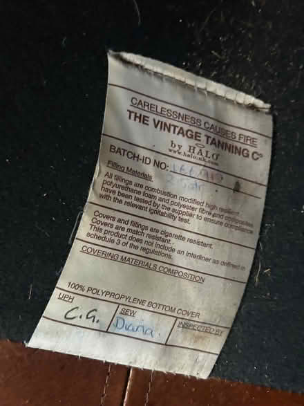 Photo of free Leather sofa (North Weald CM16) #2