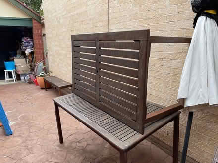 Photo of free Two Outdoor Tables + Umbrella (Brompton) #2