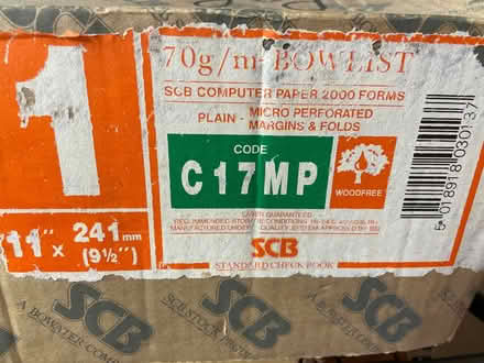 Photo of free Old perforated printer paper (Hackthorpe CA10) #1