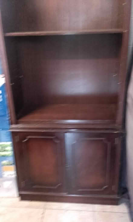 Photo of free Mahogany Book Case & Base (Gobowen Shropshire) #1