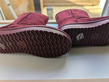 Photo of free Burgundy red faux suede boots 36/37 (Grangeway area NN10) #4