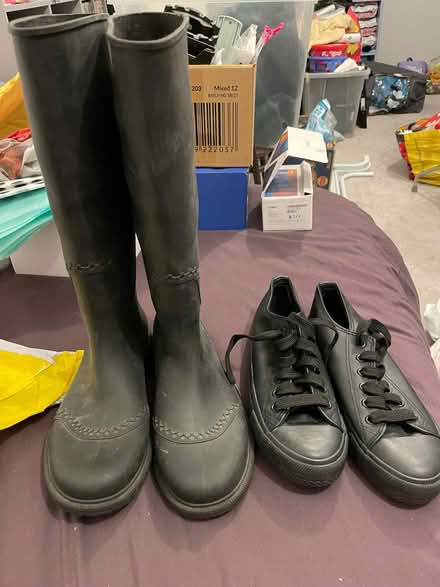 Photo of free Welly/ black loafers (Wandsworth SW18) #1