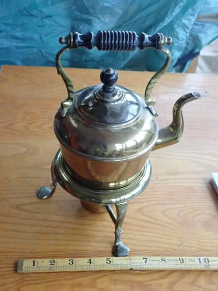 Photo of free Copper kettle on spirit burner stand (Fairfield LA1) #3