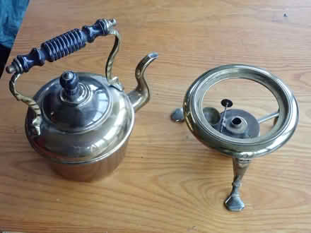 Photo of free Copper kettle on spirit burner stand (Fairfield LA1) #4