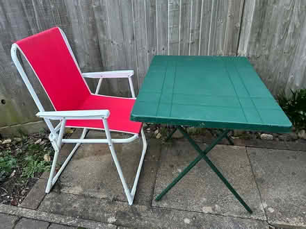 Photo of free Camping chair and table (Shenley WD7) #1
