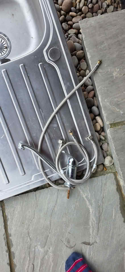 Photo of free Small drainer sink and mixer tap (Warsash SO31) #2
