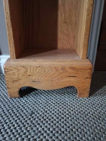 Photo of free Solid oak thin shelf unit / cd rack (Goostrey CW4) #4