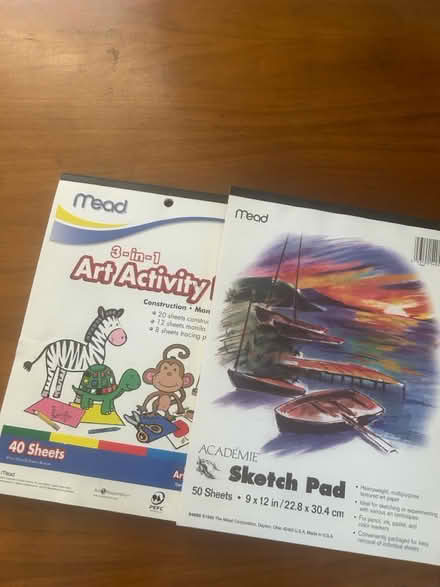 Photo of free sketch pad &faded colored paper (Clifton Park) #1