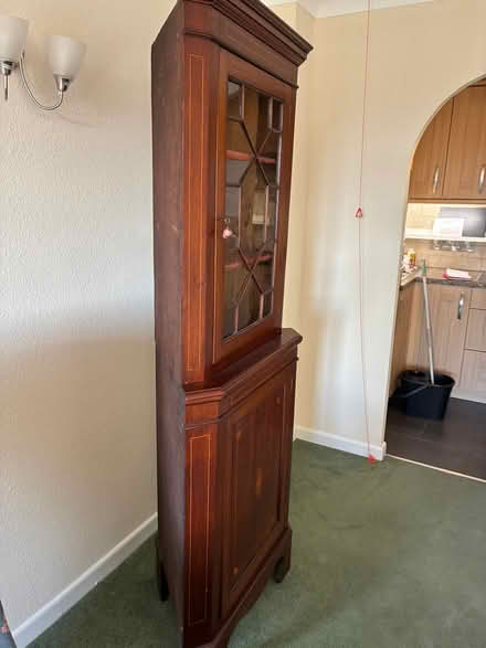 Photo of free Edwardian/victorian Antique Corner Display Cabinet (Whiddon TQ12) #3
