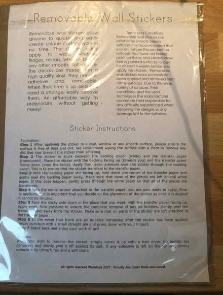 Photo of free Fairy wall stickers (Freehold LA1) #2