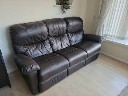Photo of free Recliner Sofa - Real Leather (Shirland, DE55 6BW) #1