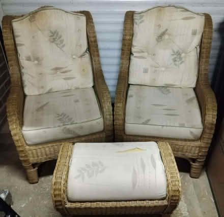 Photo of free Conservatory chairs and footstool (Colchester CO1) #1