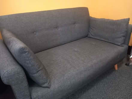 Photo of free Small grey two-seater sofa (Heaton Park M25) #1