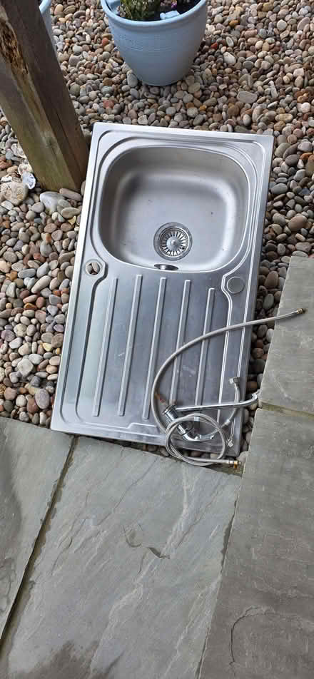 Photo of free Small drainer sink and mixer tap (Warsash SO31) #1