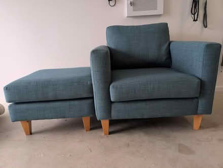 Photo of free Green armchair and ottoman (Macquarie ACT) #1