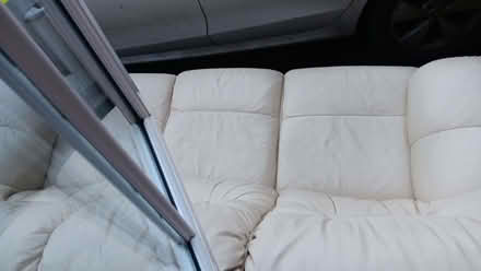 Photo of free Cream leather 3 seater (Knowl Fold BB3) #4