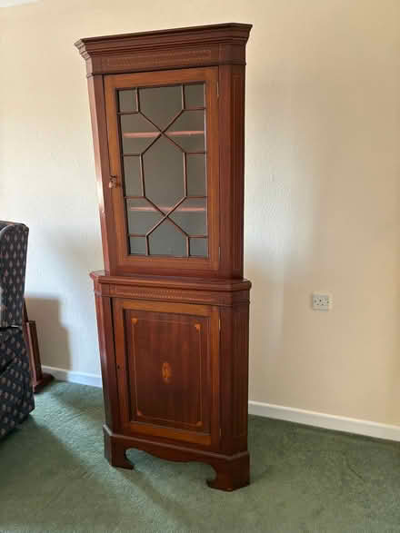 Photo of free Edwardian/victorian Antique Corner Display Cabinet (Whiddon TQ12) #2
