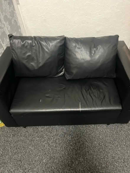 Photo of free Two seater black sofa (N181RZ) #2
