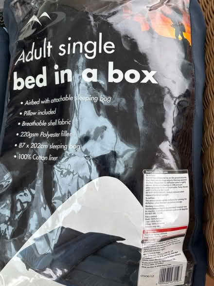 Photo of free 2 adult single camp ‘Bed in a box’ (Glazebrook, WA3) #1