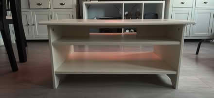 Photo of free Sturdy White TV Unit / Media Bench - 88cm - Excellent Condit (Twickenham TW1) #1