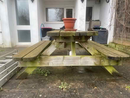 Photo of free Wooden picnic table (ME16) #4
